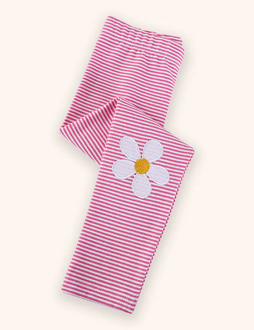 Strawberry Striped Applique Leggings